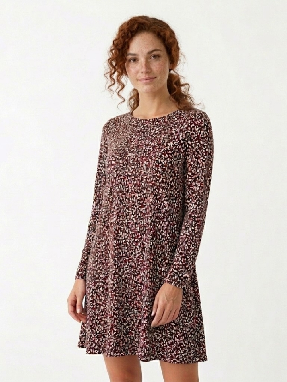 Whistles Dashed Animal Flippy Burgundy/Multi Dress - 6